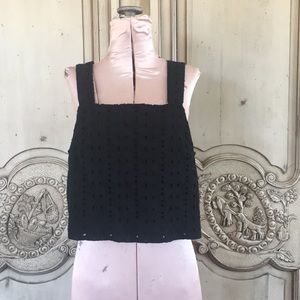 Super cute eyelet cropped blouse